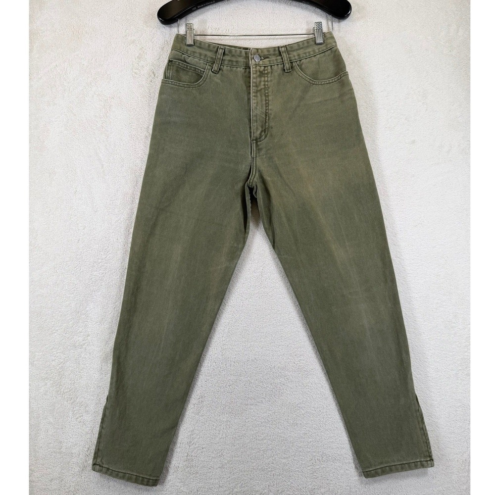 Vintage‎ 80's Guess Womens Jeans Georges Marciano Olive Green Ankle Zip Size 32